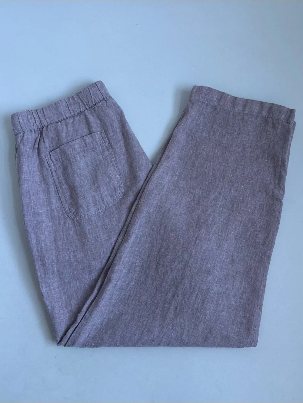 Quince 100% European Linen Pants Vintage Pink Chambray Medium